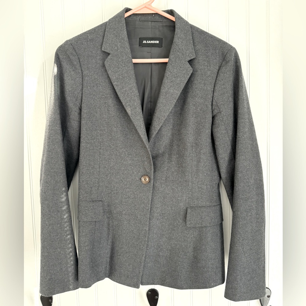 Women's grey wool blazer, size 36.